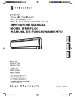 Предварительный просмотр 1 страницы Friedrich M18YH Operating Manual