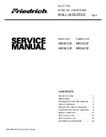 Friedrich M30CF Service Manual предпросмотр