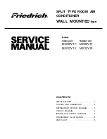 Friedrich MR09Y1F Service Manual предпросмотр