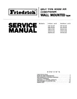 Friedrich MR18C3E Service Manual предпросмотр