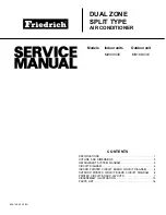 Предварительный просмотр 1 страницы Friedrich MR18DC3E Service Manual