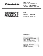 Предварительный просмотр 1 страницы Friedrich MR18Y3F Service Manual