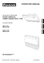 Предварительный просмотр 1 страницы Friedrich MR22C3E Operating Manual