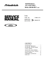 Предварительный просмотр 1 страницы Friedrich MR24DY3F Service Manual