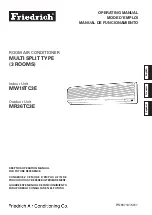 Friedrich MR36TC3E Operating Manual предпросмотр