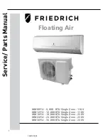 Предварительный просмотр 1 страницы Friedrich MRM09Y1J Service & Parts Manual