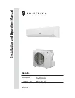 Friedrich MRM36Y3J Installation And Operation Manual предпросмотр