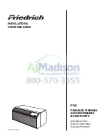 Предварительный просмотр 1 страницы Friedrich PDH07K3SB1 Installation & Operation Manual