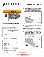 Предварительный просмотр 2 страницы Friedrich PDXDAA Installation Instructions