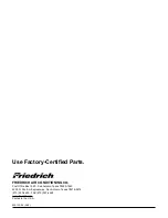 Предварительный просмотр 24 страницы Friedrich SM21L30-E Parts Manual