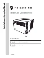 Friedrich SS14N10A Installation And Operation Manual предпросмотр