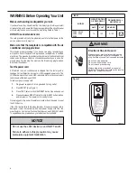 Preview for 6 page of Friedrich SS14N10A Installation And Operation Manual