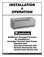 Preview for 1 page of Friedrich TEC07K00 Installation & Operation Manual