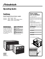 Friedrich Twintemp EL36 Operating Manual preview