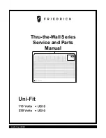 Предварительный просмотр 1 страницы Friedrich US08D10C Service Manual