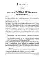 Предварительный просмотр 20 страницы Friedrich VERT-I-PAK 920-075-13 (1-11) Installation And Operation Manual