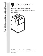 Friedrich Vert-I-Pak A-Series Installation And Operation Manual предпросмотр