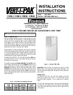 Friedrich VERT-I-PAK VEB42 Installation Instructions Manual предпросмотр