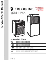 Предварительный просмотр 1 страницы Friedrich VERT-I-PAK VHA-18K75RTP Service & Parts Manual