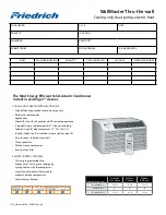 Friedrich WallMaster WE10B33C Specifications предпросмотр