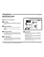 Friedrich X-Star XQ05L10A Quick Reference Manual предпросмотр