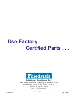 Предварительный просмотр 62 страницы Friedrich YL24J35A Service & Parts Manual