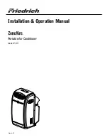 Предварительный просмотр 1 страницы Friedrich ZoneAir P-09 Installation & Operation Manual