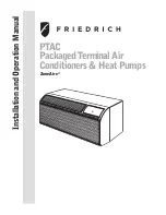 Preview for 1 page of Friedrich ZoneAire PZE07K Installation And Operation Manual