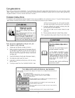 Preview for 3 page of Friedrich ZoneAire PZE07K Installation And Operation Manual