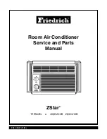 Preview for 1 page of Friedrich ZStar ZQ05A10B Service And Parts Manual