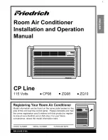 Предварительный просмотр 1 страницы Friedrich ZStar ZQ08 Installation And Operation Manual