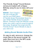 Preview for 8 page of Friendly Songs Sound Module User Manual