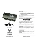 Preview for 1 page of Fright Ideas BOO BOX MINI Operating Manual