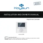 Frigicoll Kaysun KC-03.2 SPS Installation And Owner'S Manual preview