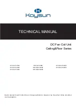 Frigicoll Kaysun KFC-S-2T-250D Technical Manual предпросмотр