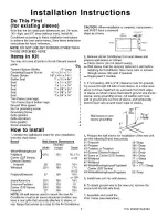 Preview for 1 page of Frigidaire 000 BTU Through-the-Wall Room Air Conditioner Installation Instructions Manual