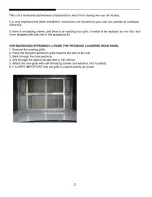 Предварительный просмотр 2 страницы Frigidaire 000 BTU Through-the-Wall Room Air Conditioner Installation Instructions Manual