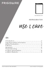 Frigidaire 058465816407 Use & Care Manual preview