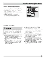 Preview for 5 page of Frigidaire 137112300B Installation Instructions Manual