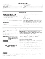 Preview for 2 page of Frigidaire 137153800A Use And Care Manual