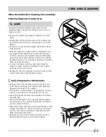 Preview for 21 page of Frigidaire 137337200B Use & Care Manual