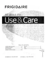 Frigidaire 137349700A Use & Care Manual preview