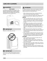 Preview for 14 page of Frigidaire 137349700A Use & Care Manual