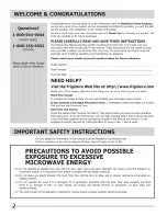 Preview for 2 page of Frigidaire 1402483L Use & Care Manual