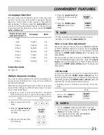 Preview for 21 page of Frigidaire 16495056 Use & Care Manual