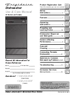 Preview for 1 page of Frigidaire 18 inch built in and portable Use & Care Manual