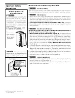 Preview for 2 page of Frigidaire 216602400 (9712) Owner'S Manual
