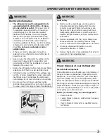 Preview for 3 page of Frigidaire 241607805 Use & Care Manual