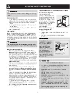 Preview for 3 page of Frigidaire 241666500 Use & Care Manual