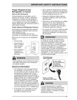 Preview for 3 page of Frigidaire 241857202 Use & Care Manual